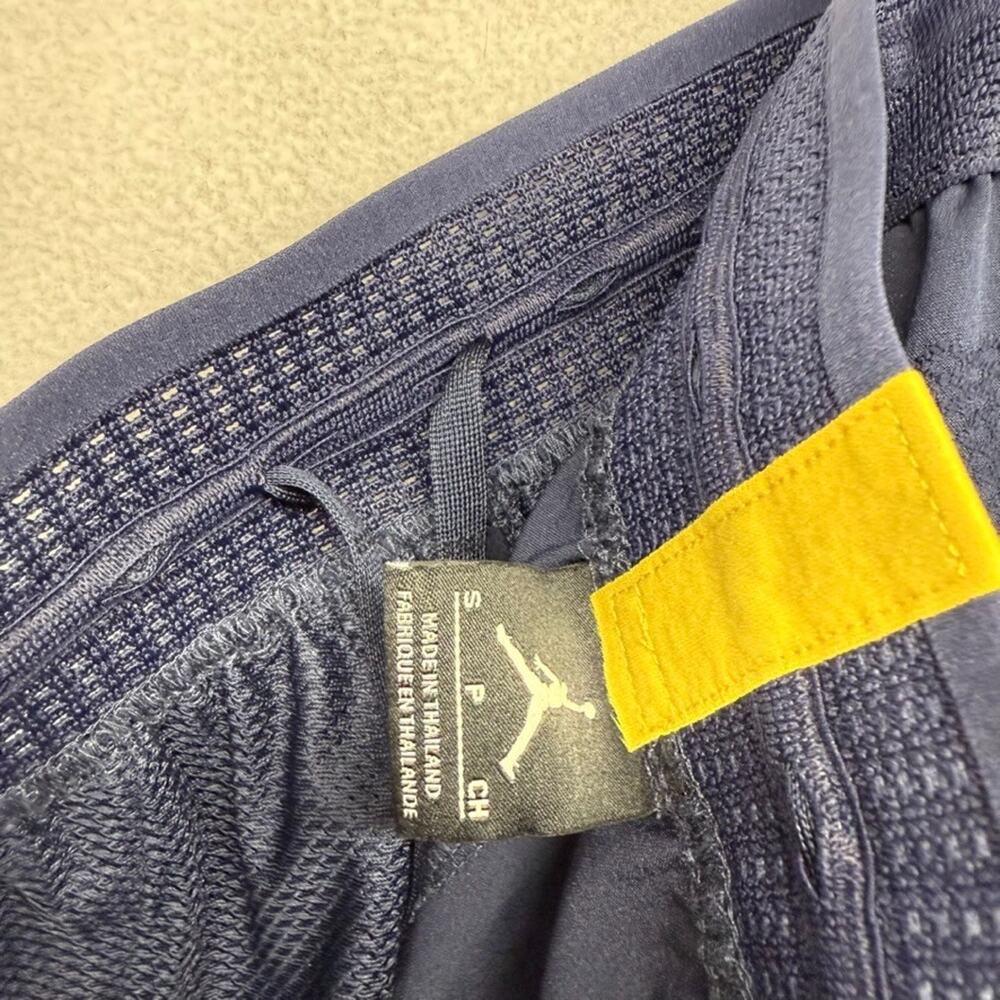 University Of Michigan Shorts Mens Small Blue Athletic Nike Jordan Jumpman Split - Picture 8 of 10